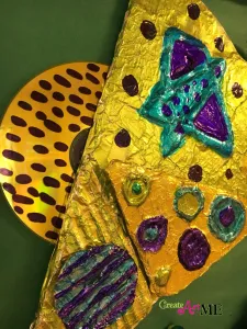 Color Scheme Foil Cardboard Relief Sculpture