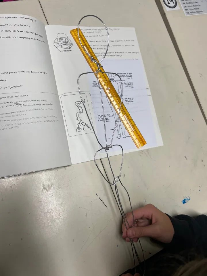 wire figure sculpture
