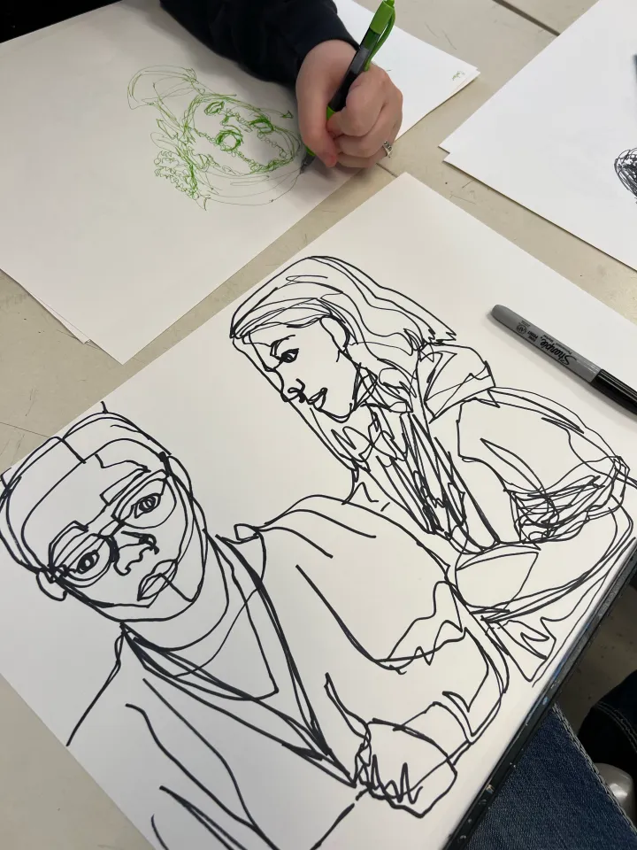 contour drawing portraits