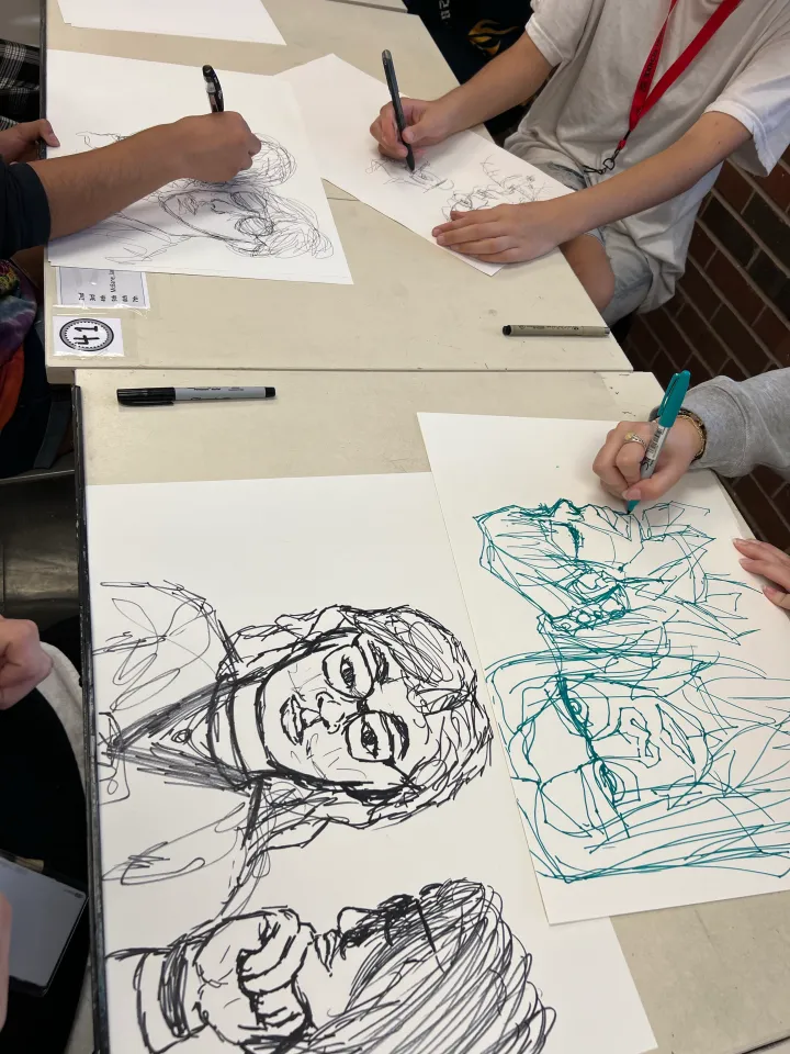 contour drawing portraits