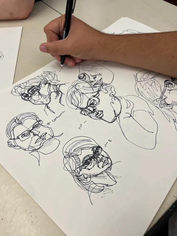 contour drawing portraits