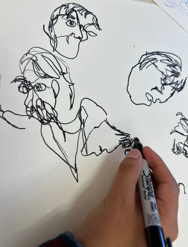 blind contour drawings