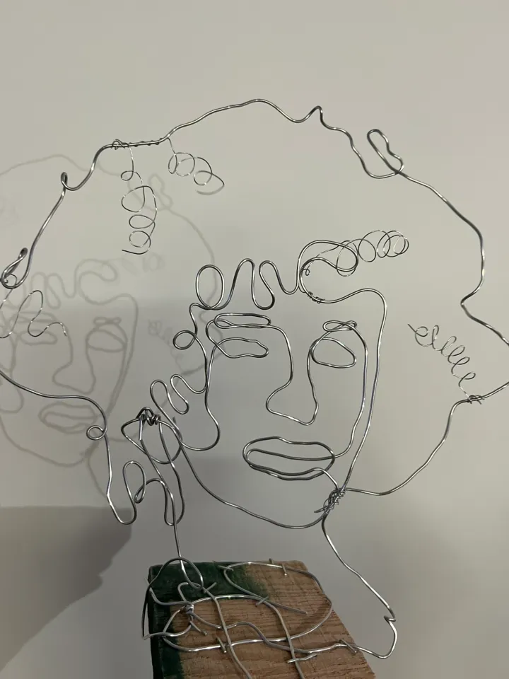 wire portrait sculpture