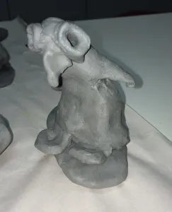 Ceramic Surfer Dude Penguin and surfboard