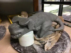 Roll a Beast Ceramic sculpture