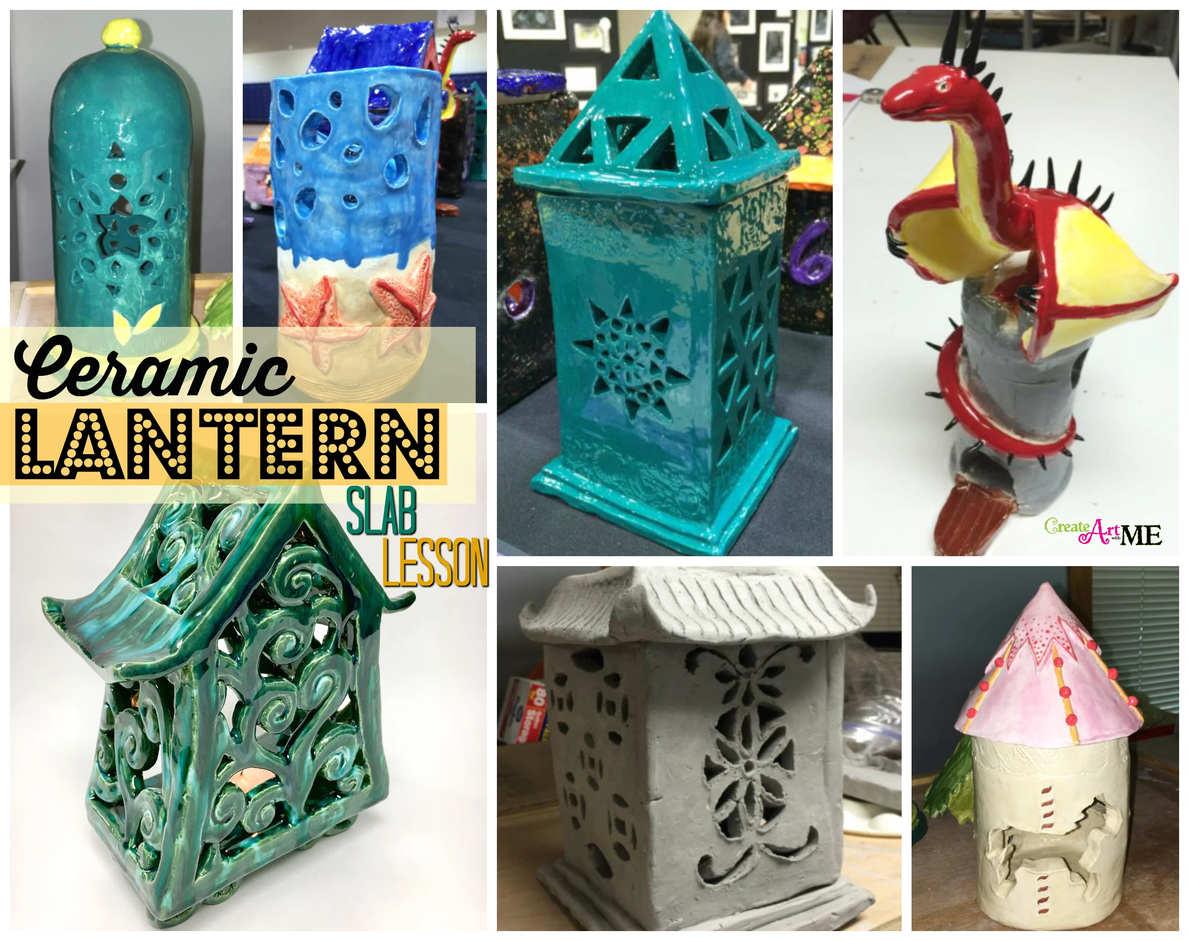 Featured: Ceramic Slab Lanterns Cut-Out Design