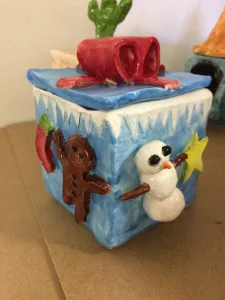 Ceramic Slab Box with theme art lesson for