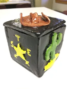 Ceramic Slab Construction Box with theme art lesson for