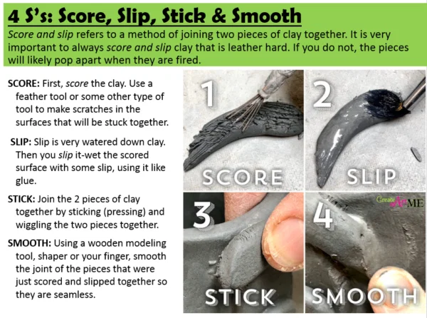 Slip Score Stick Smooth -4 S's of Joining Clay