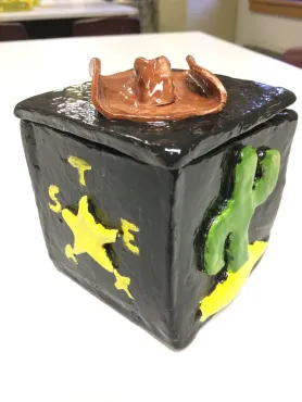 Ceramic Box with Lid Lesson Ceramic Slab Construction Box with theme art lesson for