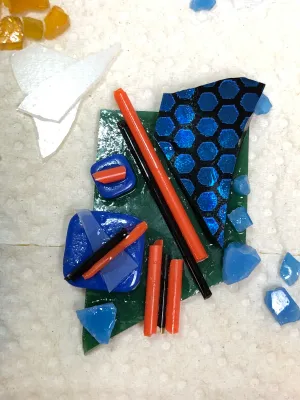 Glass Fusing Pendant in Ceramic Kiln