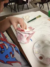 Ceramic Fairy Houses slab construction Lesson Glazing