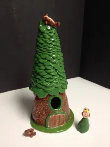 Ceramic Fairy Houses slab construction Lesson Glazing