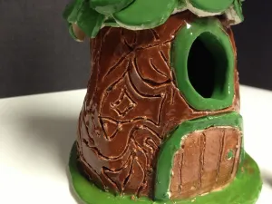 Ceramic Fairy Houses slab construction Lesson Glazing