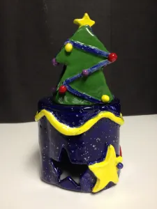 Ceramic Fairy Houses slab construction Lesson Glazing