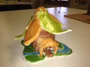 Ceramic Fairy Houses slab construction Lesson Glazing