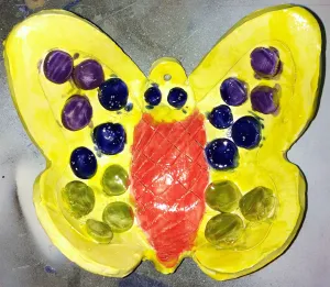 Ceramic clay Butterfly Bowls Glazed
