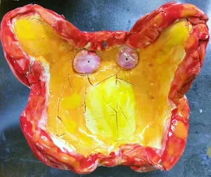 Ceramic clay Butterfly Bowls Glazed
