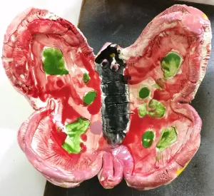 Ceramic clay Butterfly Bowls Glazed
