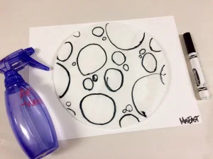 Coffee Filter and Marker Moon Art Lesson