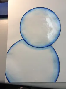 Snowman Painting with Markers and Crayon Resist art lesson