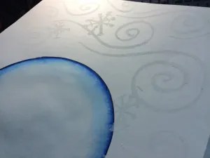Snowman Painting with Markers and Crayon Resist art lesson