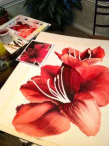 Flower Watercolor Painting Watercolor Painting by Michelle East (Copywrite)