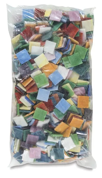 Mosaic Studio Stained Glass Tiles - Mosaic Glass Chip Assortment, Assorted Colors, 4 lb