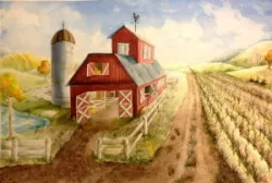 one point perspective barn
