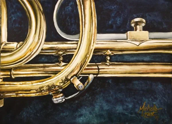 Breathe In Me Music Instrument Watercolor painting