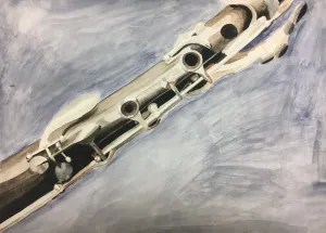 music instrument and composition watercolor painting