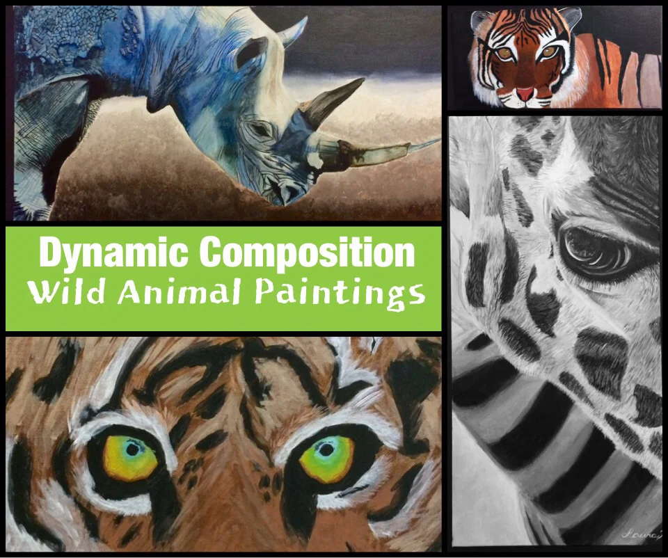 Featured: Dynamic Composition Wild Animal Acrylic Paintings Lesson