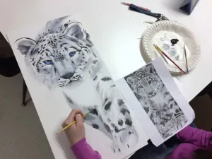 Dynamic Composition Wild Animal Acrylic Painting