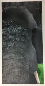 Dynamic Wild Animal Composition Acrylic Painting high school art lesson