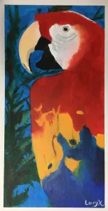 Dynamic Wild Animal Composition Acrylic Painting high school art lesson