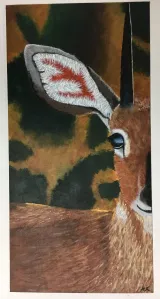 Dynamic Wild Animal Composition Acrylic Painting high school art lesson