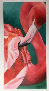 Dynamic Wild Animal Composition Acrylic Painting high school art lesson