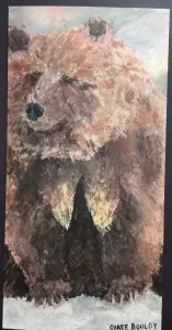 Dynamic Wild Animal Composition Acrylic Painting high school art lesson