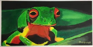 Dynamic Wild Animal Composition Acrylic Painting high school art lesson