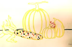 Pumpkin Watercolor Still Life Painting