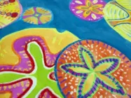 Sand Dollar Pattern Watercolor Resist