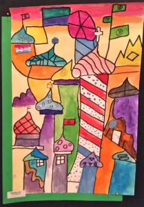 St Basil Painting Shapes in architecture lesson