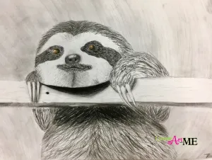 Emphasis Animal Eyes Graphite and Colored Pencil Drawing