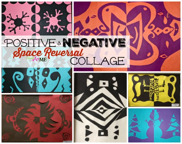 positive negative space reversal collage