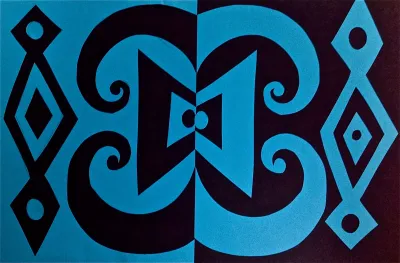 positive negative space reversal collage notan cut paper