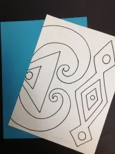 positive negative space reversal collage notan cut paper