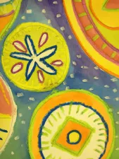 Sand Dollar Pattern Watercolor Resist