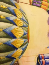 Hot Air Balloons Watercolor Pencil Painting