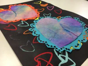 Coffee Filter Heart and Paper Towel Roll Printed Heart