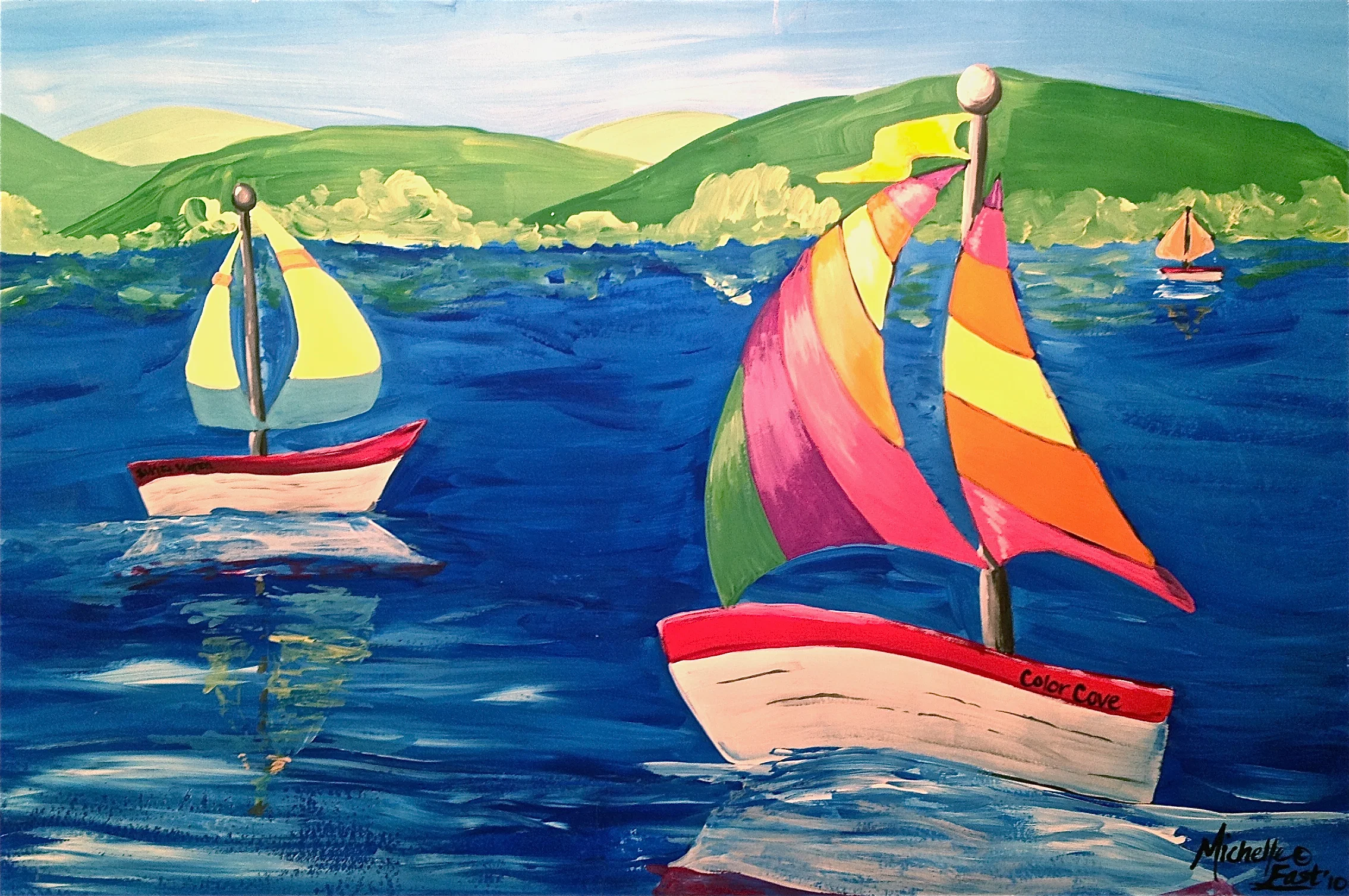 Featured: Space and Claude Monet Sailboat Art Lesson